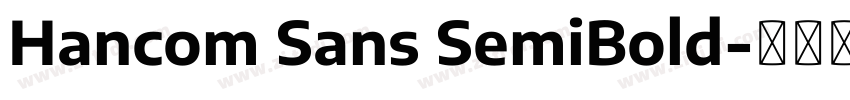 Hancom Sans SemiBold字体转换